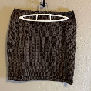 Kavu Brown Herringbone Pencil Skirt